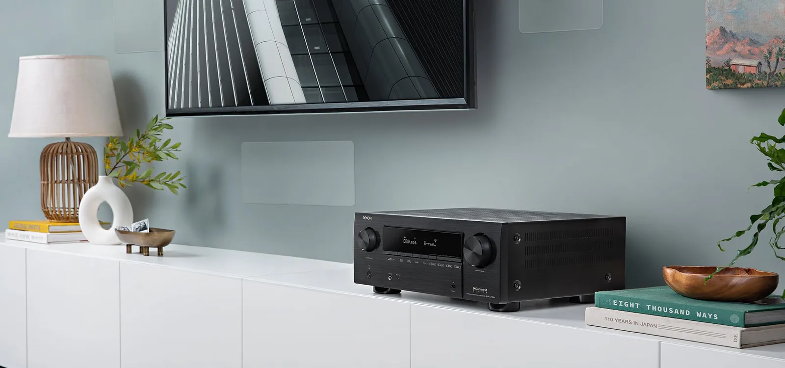 רסיבר 9.2 8K 3D Audio שליטה קולית 3 אזורים HEOS Built-in מבית DENON דגם AVR-X3700H