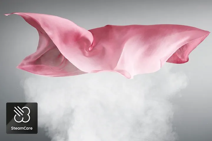 STEAM CARE - cares for, smoothes and refreshes textiles