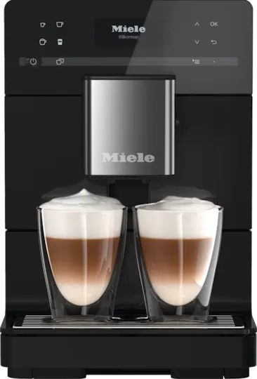 מכונת קפה המוצבת על משטח העבודה MIELE דגם CM 5310 צבע שחור