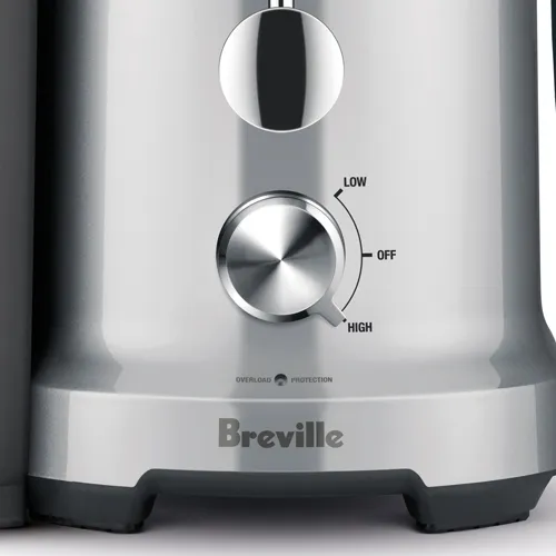 the Juice Fountain Cold Juicer in Silver with LED display