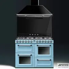 SMEG תנור משולב עם כיריים גז, 3 תאי אפיה ותא אחסון תחתון צבע כחול פסטל, 110 ס"מ מסדרת Victoria תוצרת SMEG דגם TR4110AZ — תמונה 2