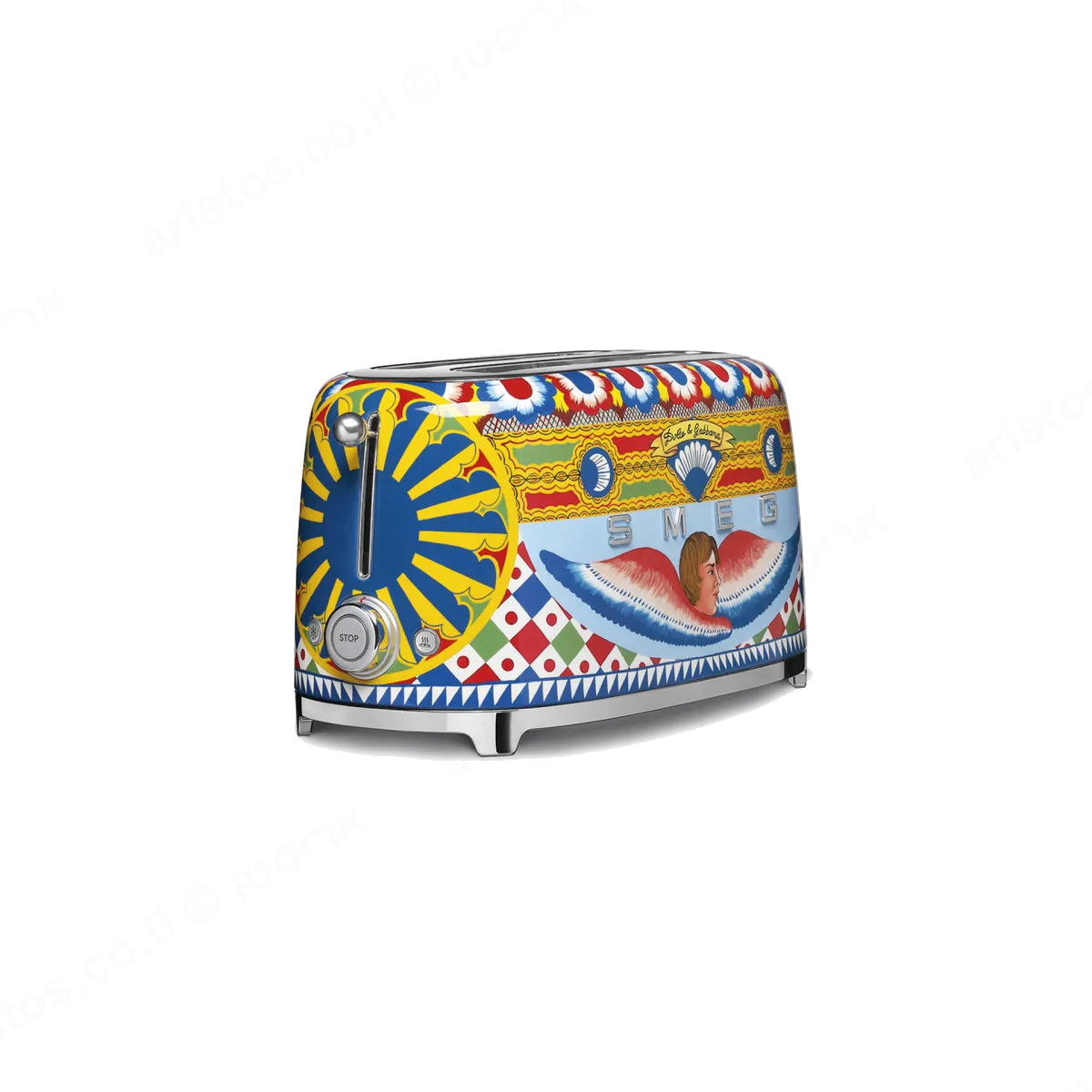 SMEG מצנם 4 פרוסות רטרו בעיצוב DOLCE & GABBANA תוצרת SMEG דגם TSF02DGEU — תמונה 2
