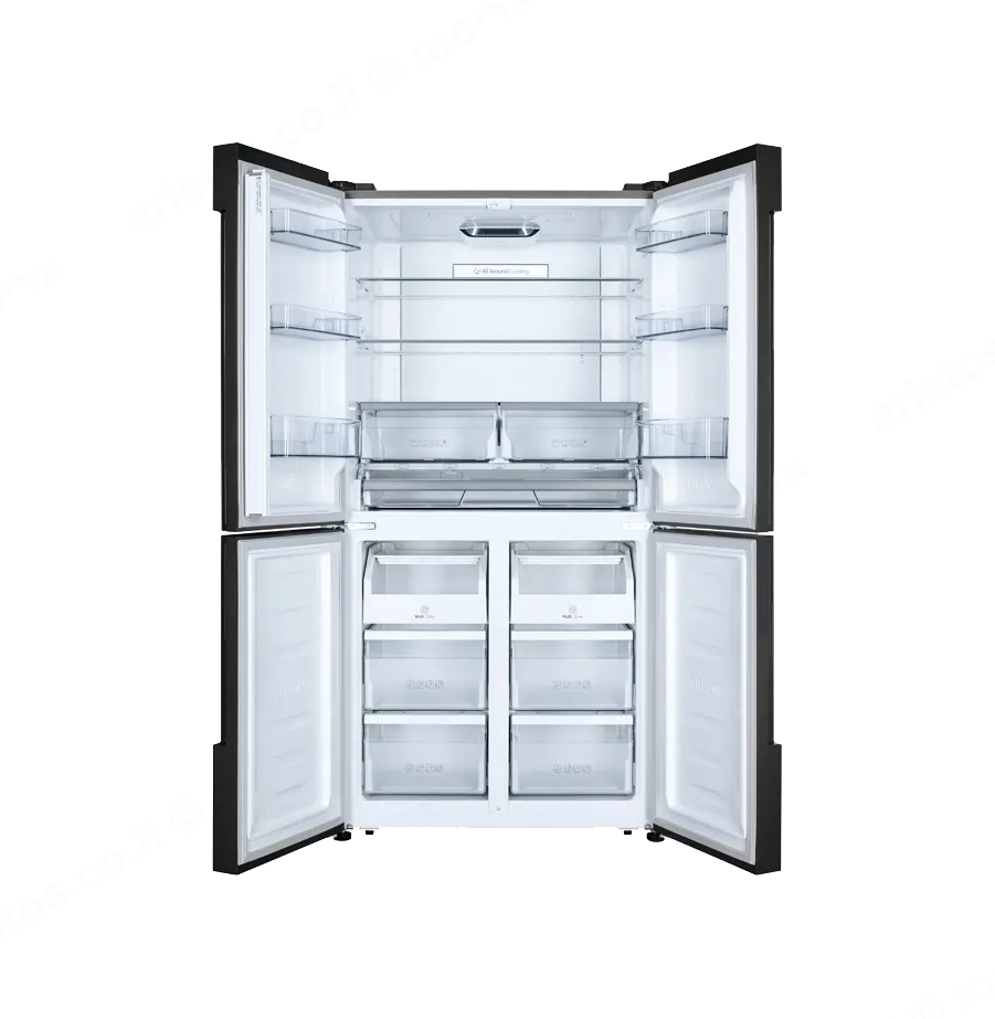 Hisense מקרר אינוורטר 4 דלתות עומק 70 זכוכית לבנה 581 ליטר HISENSE דגם RQ681-WG — תמונה 2