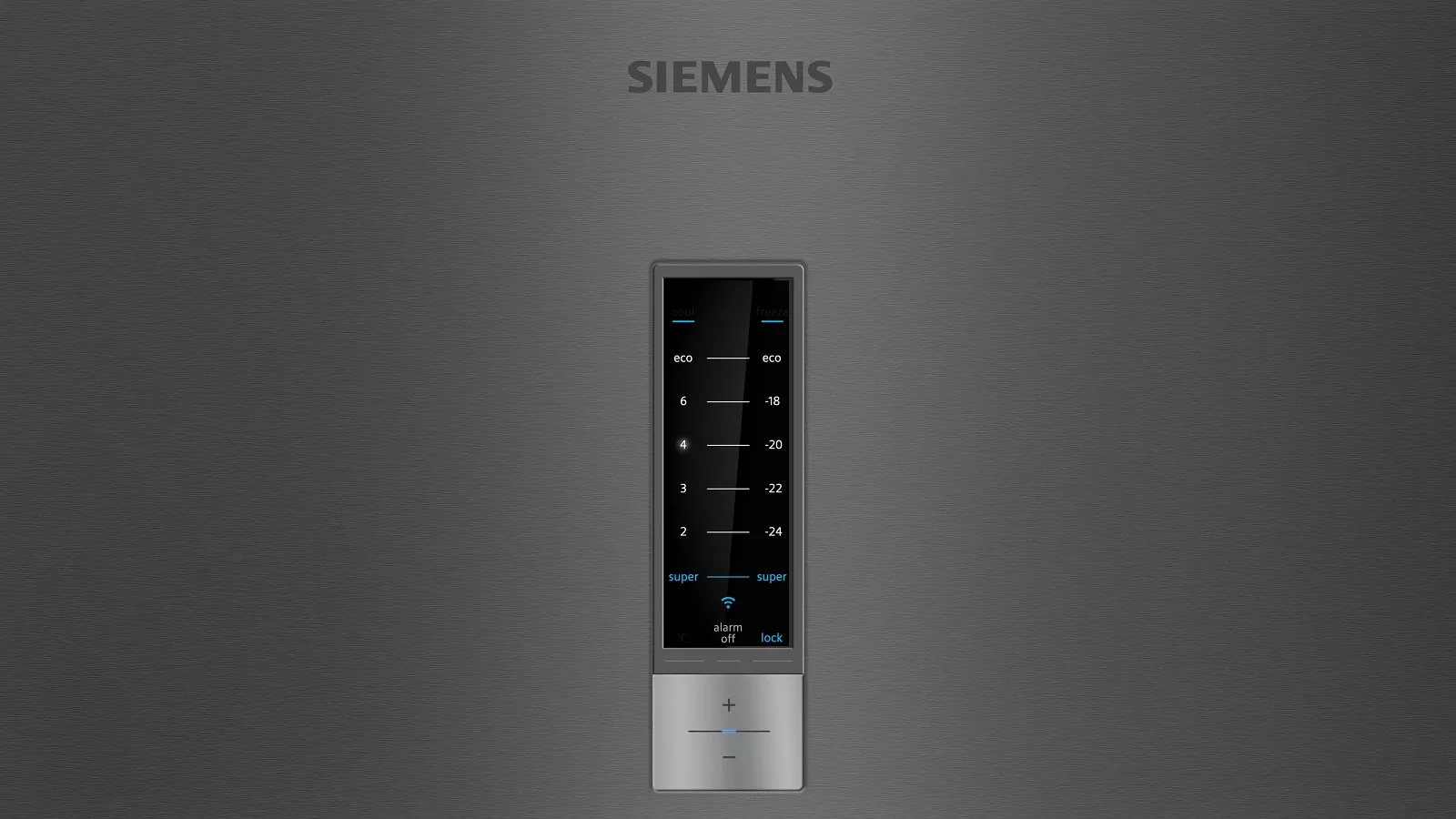 Siemens מקרר מקפיא תחתון 120 ס"מ קו ארון נירוסטה שחורה ננו מט תוצרת Siemens דגם KG36NXXDF 120 — תמונה 3