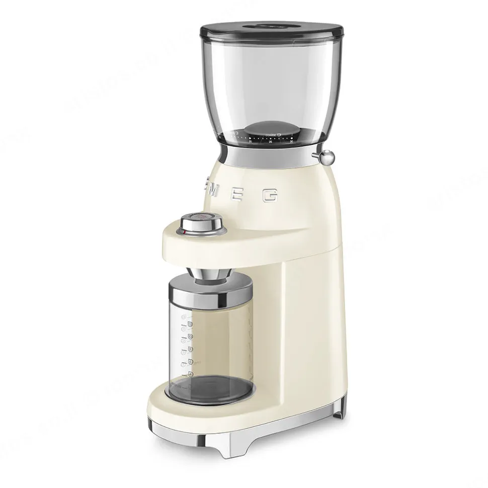 SMEG מטחנת קפה לכל סוגי הקפה בצבע שמנת מסדרת 50's Retro Style,תוצרת SMEG דגם CGF01CREU — תמונה 2