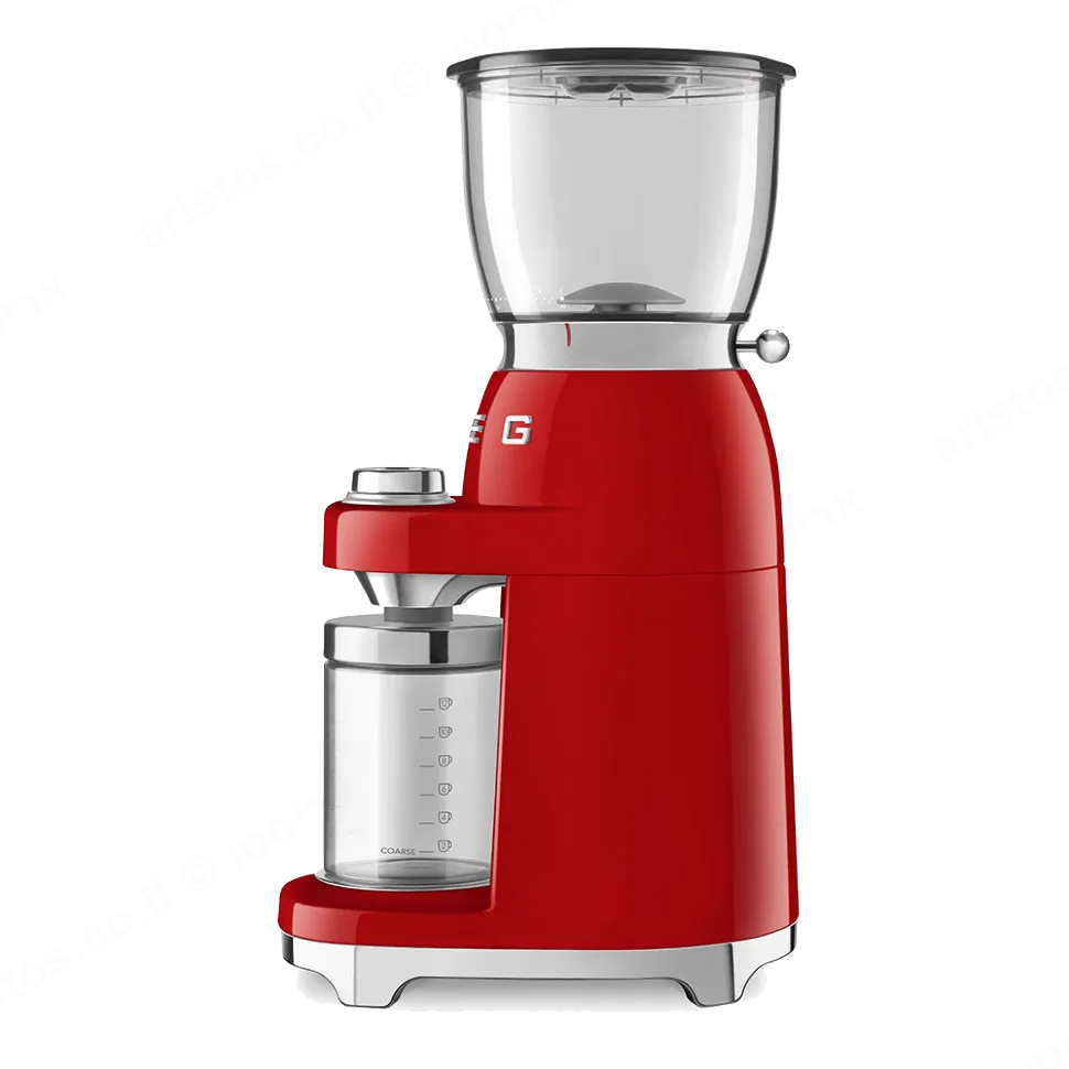 SMEG מטחנת קפה לכל סוגי הקפה בצבע אדום מסדרת 50's Retro Style,תוצרת SMEG דגם CGF01RDEU — תמונה 3