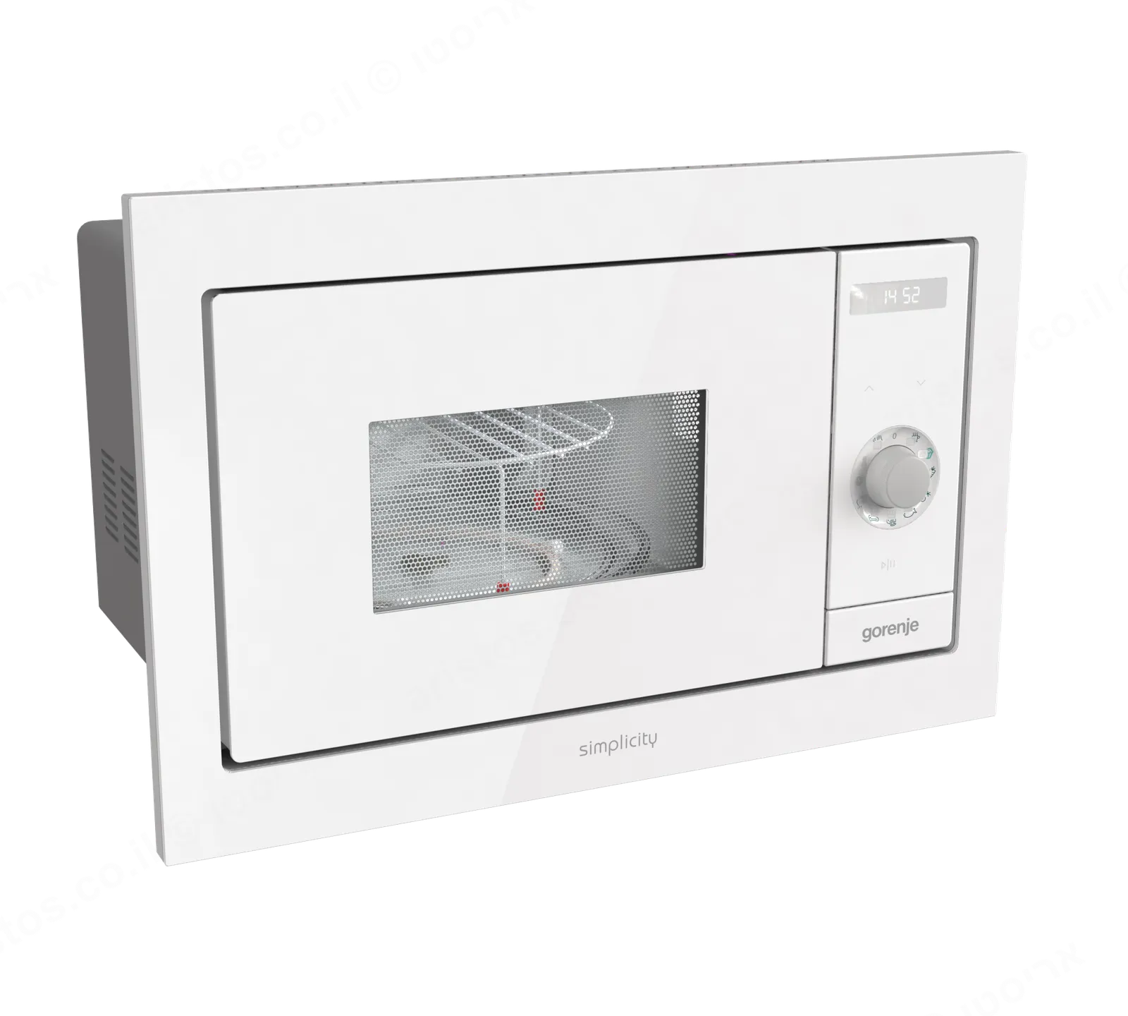Gorenje מיקרוגל אינטגרלי כולל גריל זכוכית לבנה מסדרת SIMPLICITY תוצרת Gorenje דגם BM235SYW — תמונה 3