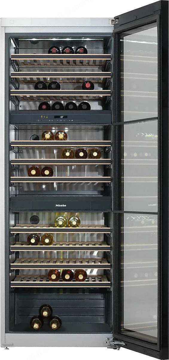 Miele מקרר לצינון יינות רוחב 70 ס"מ 178 בקבוקים 3 אזורי קירור תוצרת Miele דגם KWT 6833 — תמונה 2