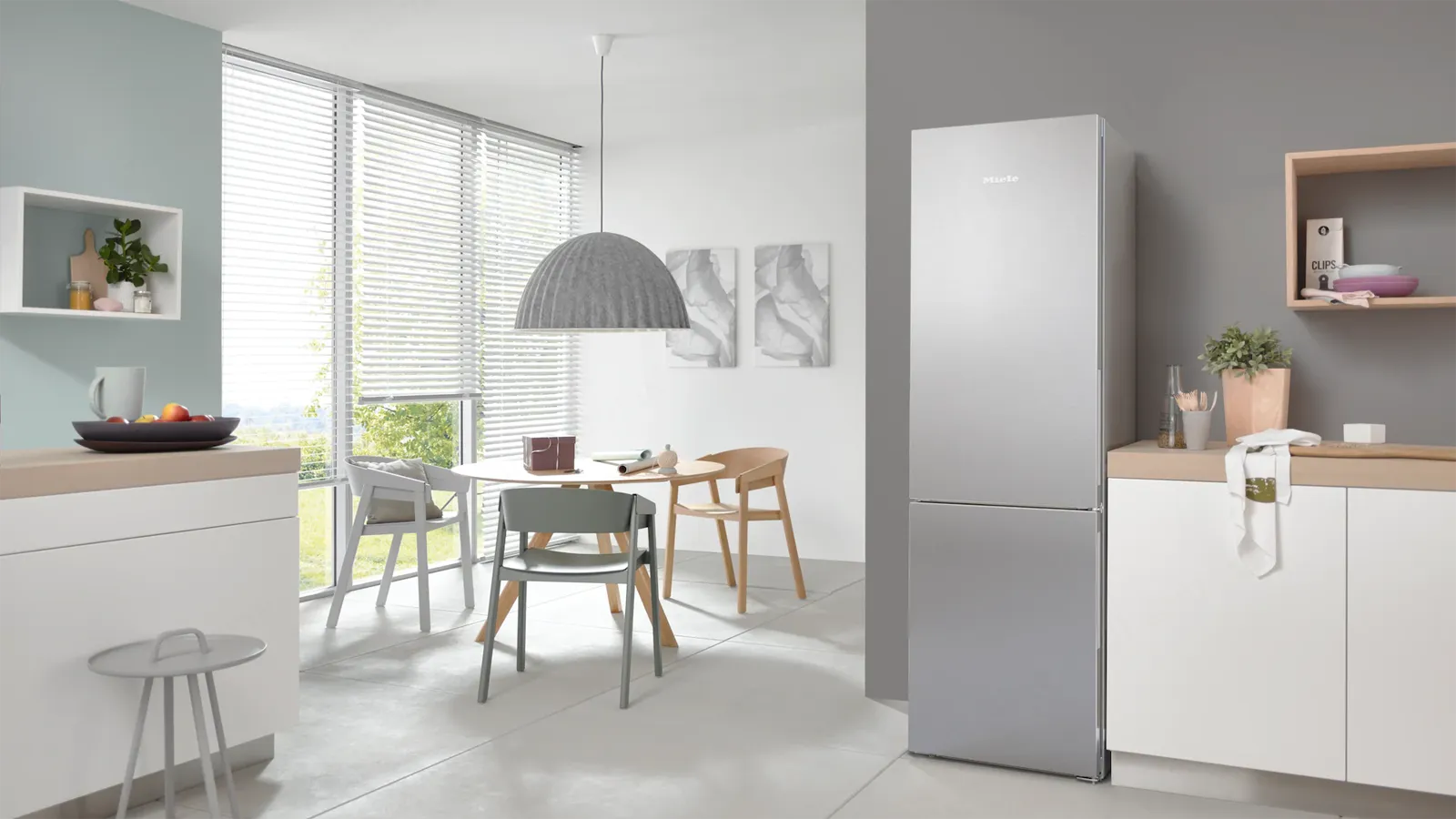 Miele מקרר מקפיא תחתון 120 ס"מ קו ארון נירוסטה מוברשת PerfectFresh תוצרת Miele דגם 120 KFN 29283 D — תמונה 2