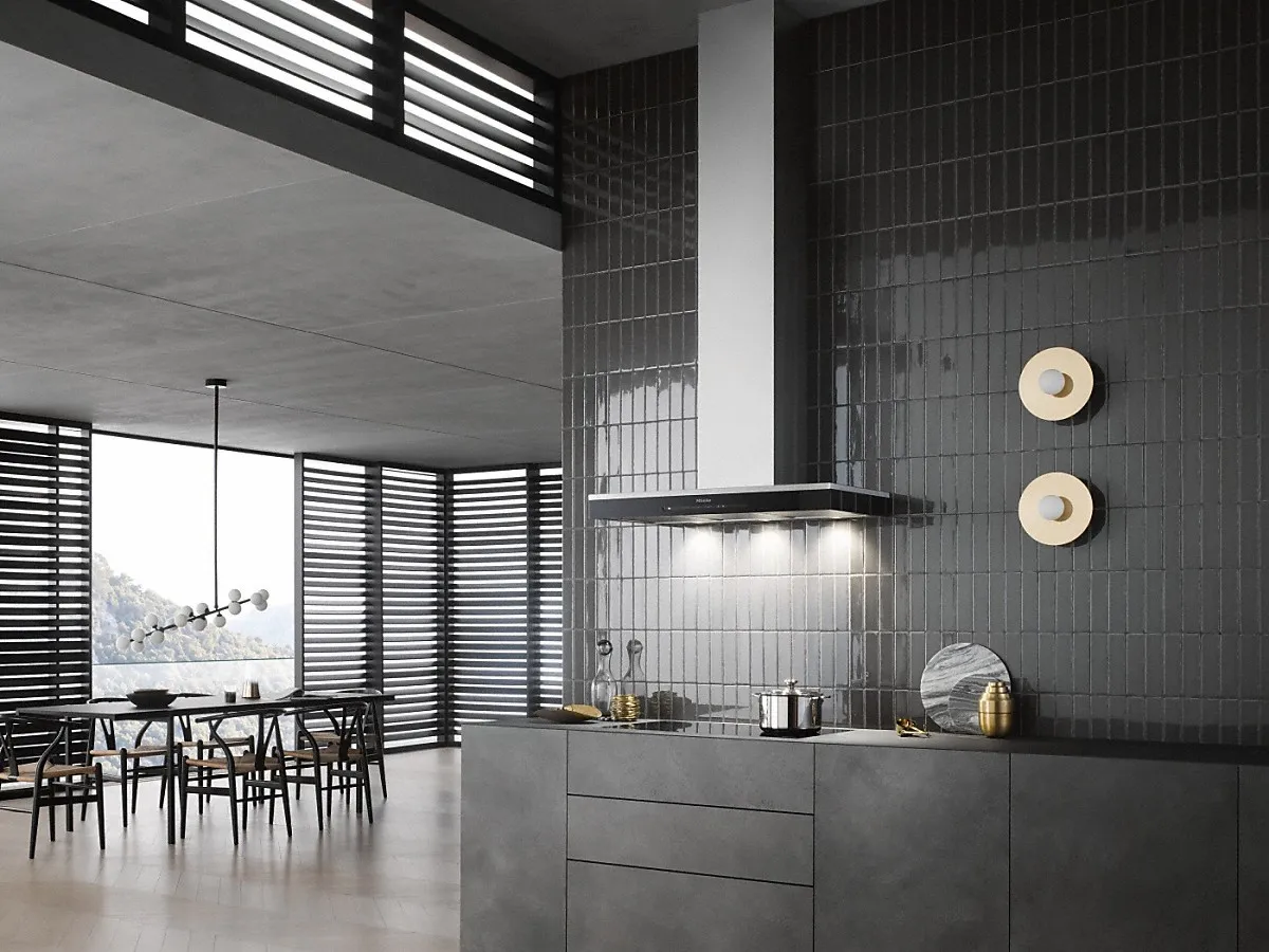 Miele קולט אדים ארובה צמוד קיר 90 ס"מ נירוסטה תוצרת Miele דגם DA6698 W CLST — תמונה 6