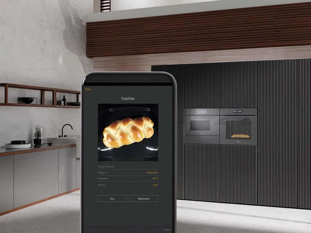 Miele תנור שף פירוליטי 76 ליטר אפייה עם לחות VITROLINE M-Touch תוצרת Miele דגם H 7860 BP black — תמונה 2