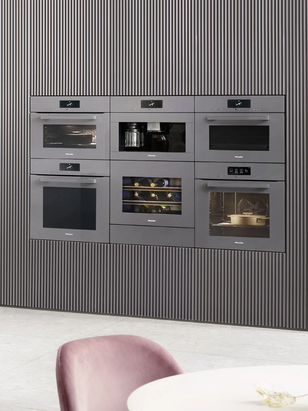 Miele תנור שף פירוליטי 45 ס"מ אפייה עם לחות M-Touch תוצרת Miele דגם H 7840 BP grey — תמונה 7