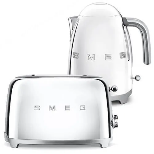 SMEG קומקום חשמלי בצבע כרום מסדרת 50's Retro Style,תוצרת SMEG דגם KLF03SSEU — תמונה 2