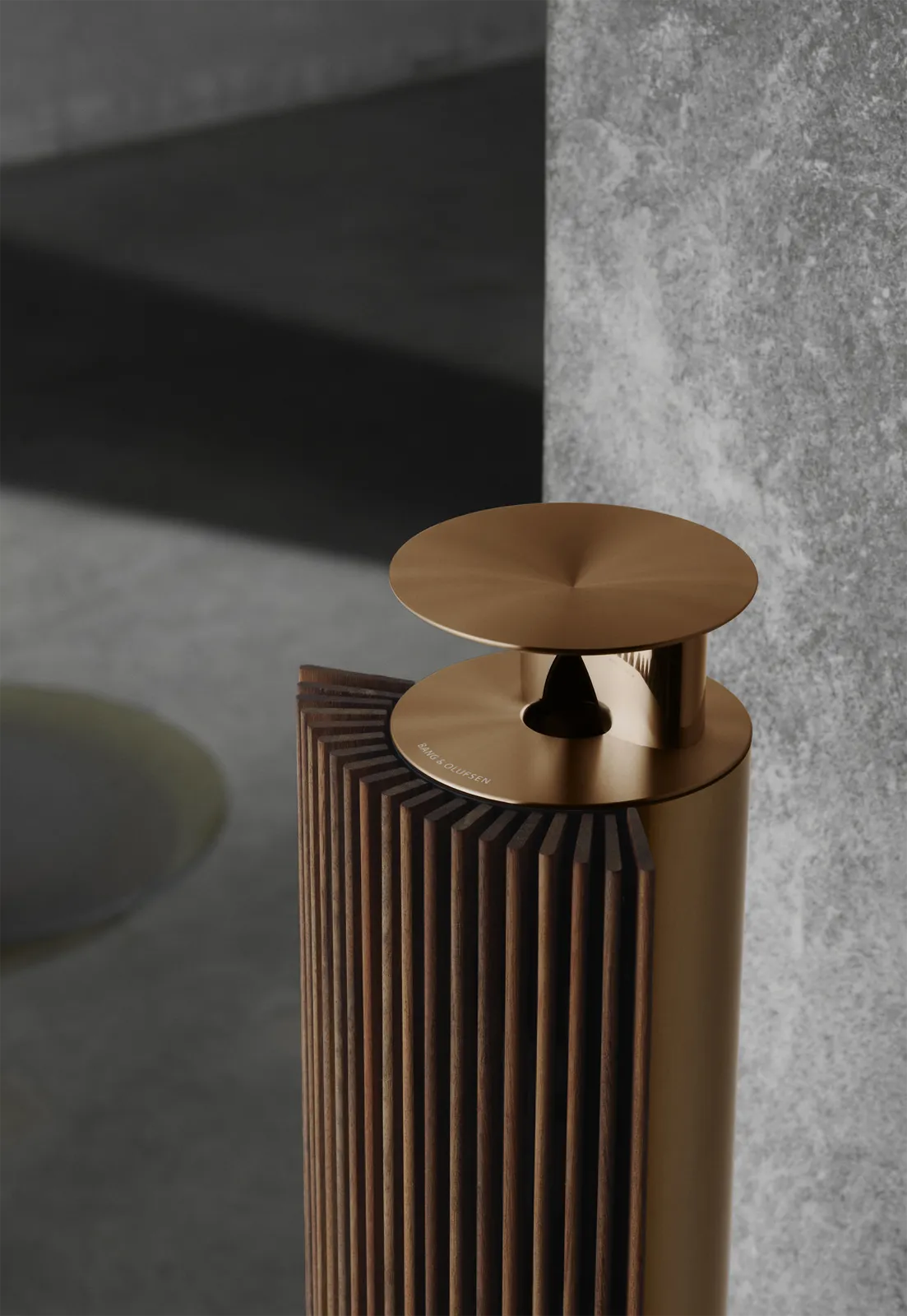 bang & olufsen רמקולים אלחוטיים בעיצוב אייקוני עם מערכת סאונד מתקדמת מבית Bang & Olufsen דגם Beolab 18 Gold Tone&Light Oak — תמונה 3