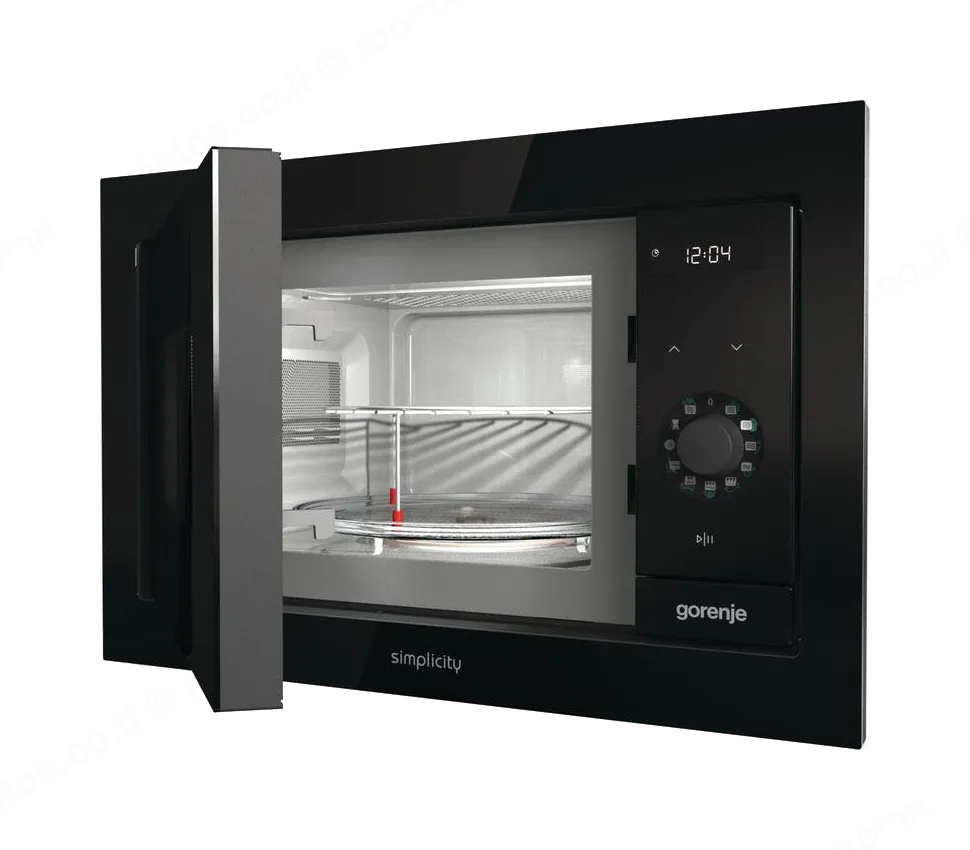 Gorenje מיקרוגל אינטגרלי כולל גריל זכוכית שחורה מסדרת SIMPLICITY תוצרת Gorenje דגם BM235SYB  — תמונה 2
