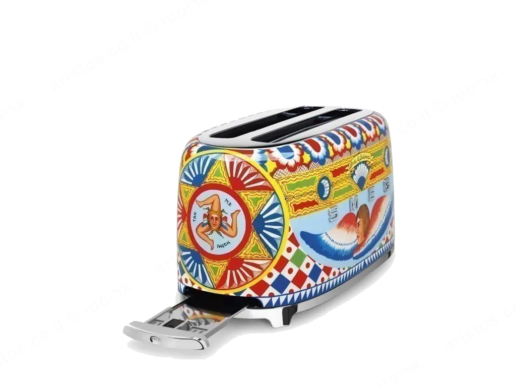 SMEG מצנם 4 פרוסות רטרו בעיצוב DOLCE & GABBANA תוצרת SMEG דגם TSF02DGEU — תמונה 3