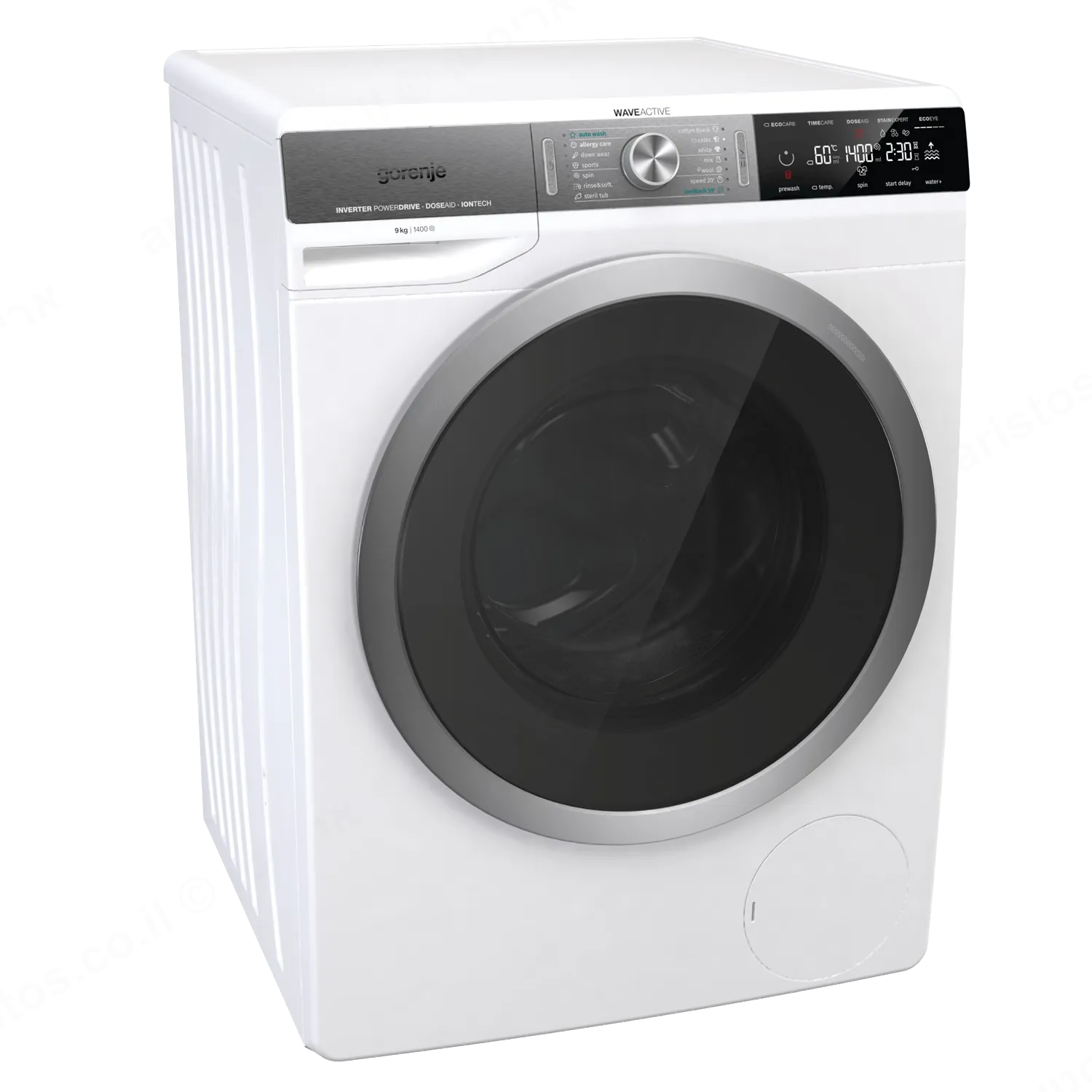 Gorenje מכונת כביסה 9 קג פתח חזית מנוע אינוורטר Gorenje דגם WS947LN — תמונה 3