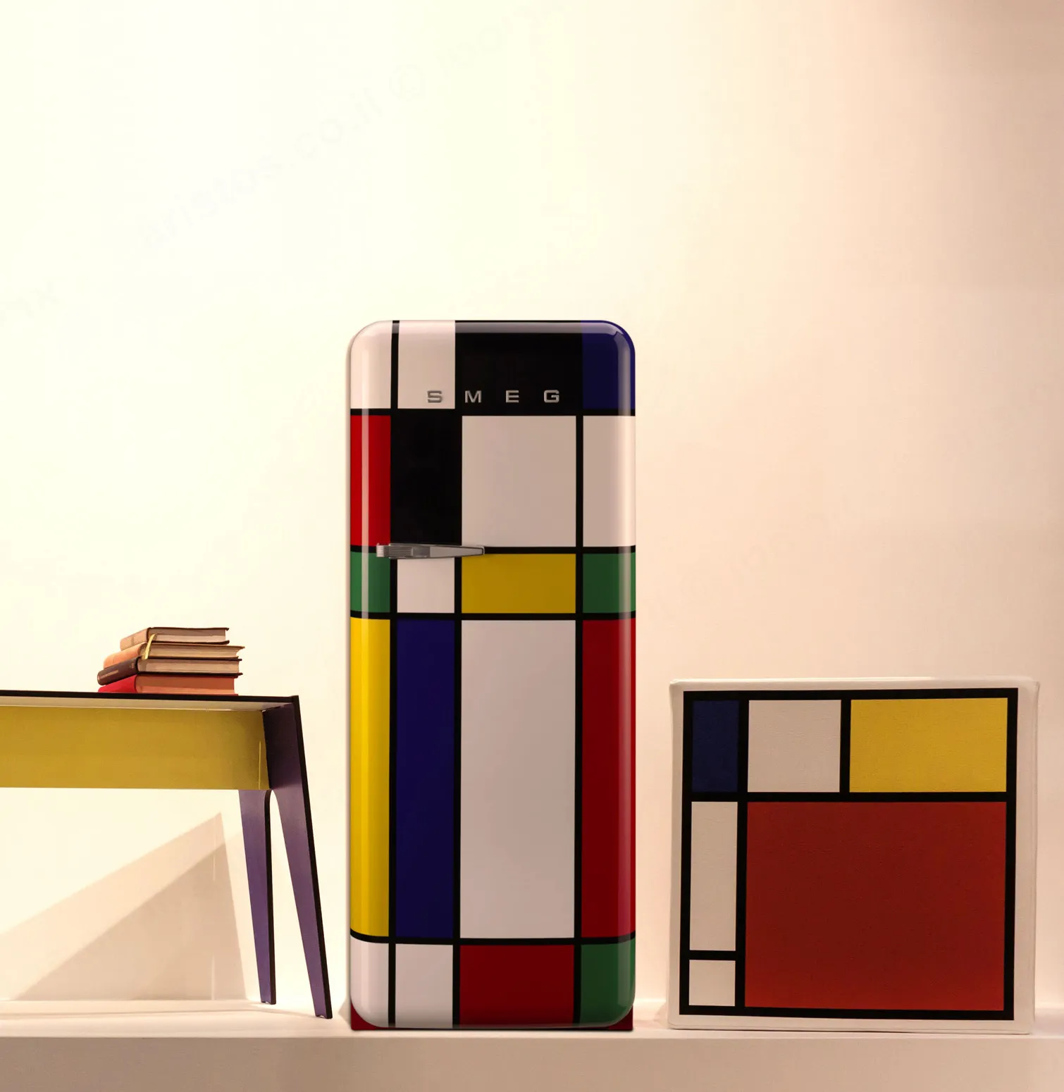 SMEG מקרר משולב מקפיא רטרו מסדרת 50'Retro Style תוצרת SMEG דגם FAB28RDMC — תמונה 6