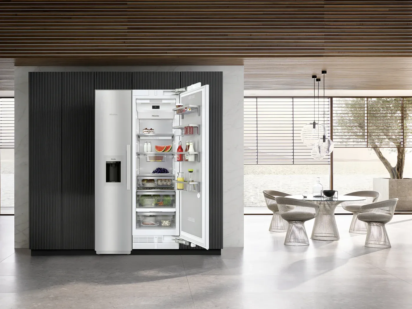 Miele מקרר אינטגרלי ללא מקפיא 60 ס"מ 369 ליטר דלת Push2open סדרת MasterCool תוצרת Miele דגם K 2601 Vi — תמונה 2