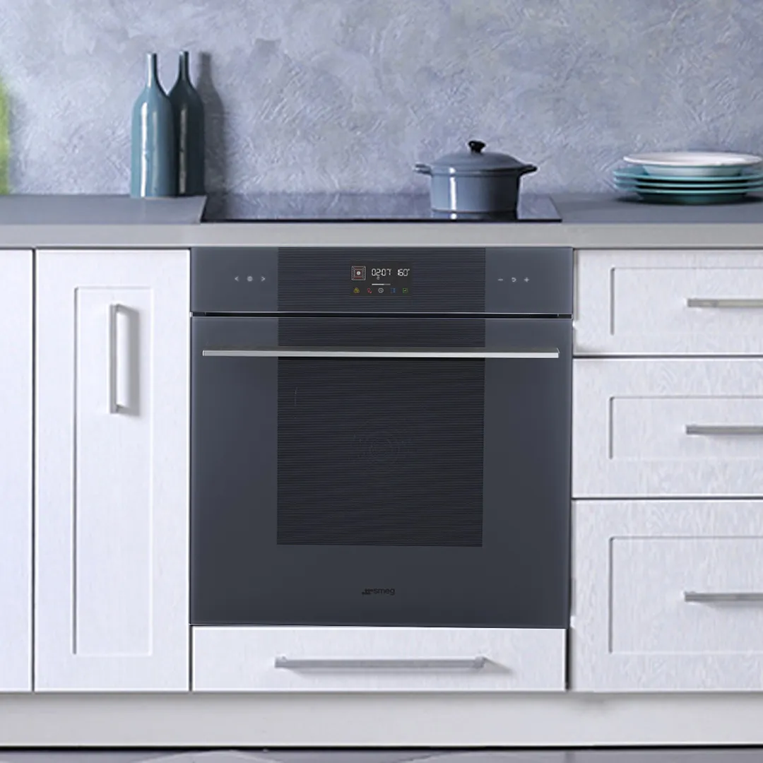 SMEG תנור בנוי 60 ס"מ AirFry טכנולוגיית Galileo גימור אפור מוברש Neptune Grey סדרת LINEA תוצרת SMEG דגם SO6102TG — תמונה 2