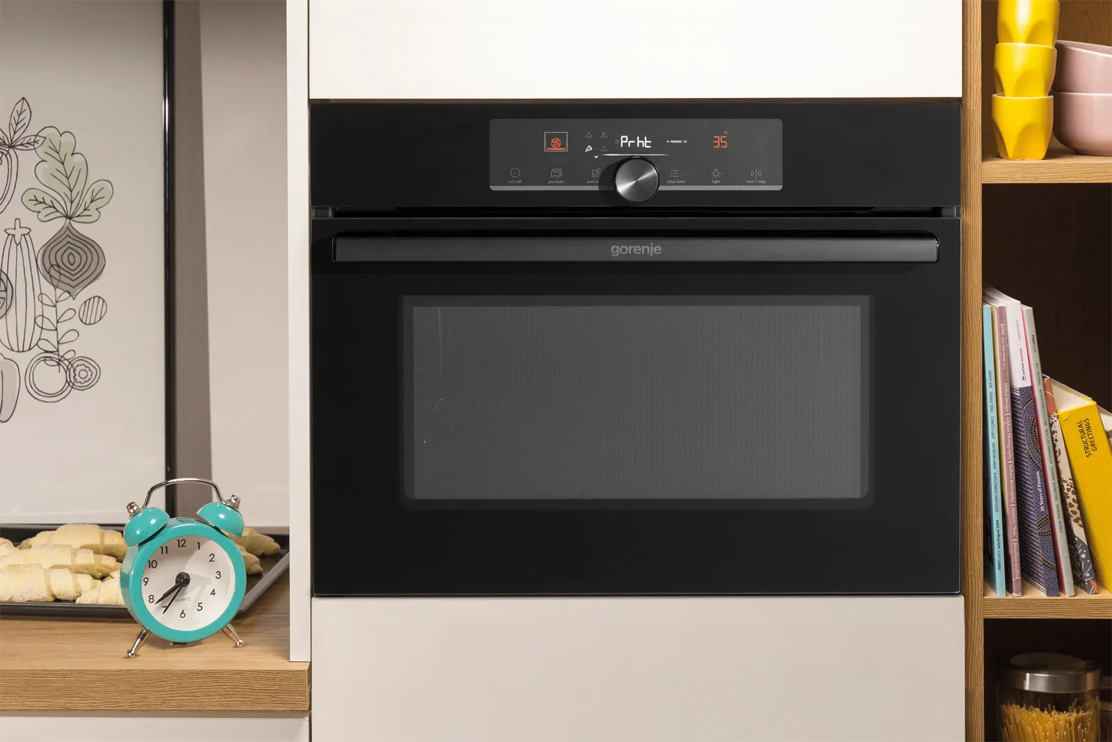 Gorenje תנור בנוי משולב מיקרוגל 45 ס''מ 50 ליטר ניקוי באדים AirFry+ גימור שחור מלא תוצרת Gorenje דגם BCM4547A10BG — תמונה 5
