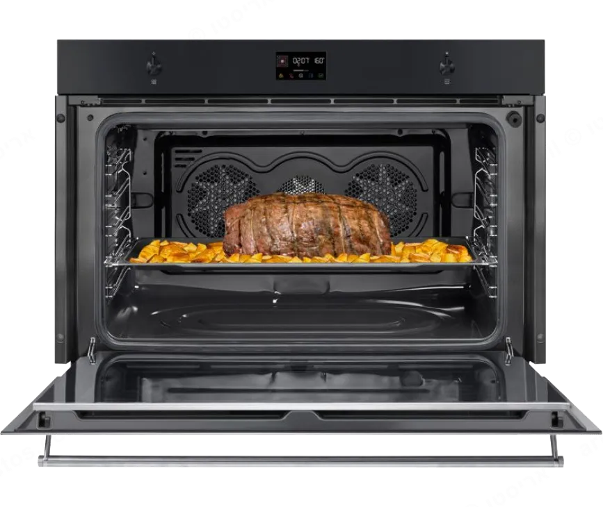 SMEG תנור בנוי פירוליטי 90 ס"מ AIRFRY טריקה שקטה מצב שבת בגימור שחור מט מלא תוצרת SMEG דגם SFP9302TN — תמונה 3