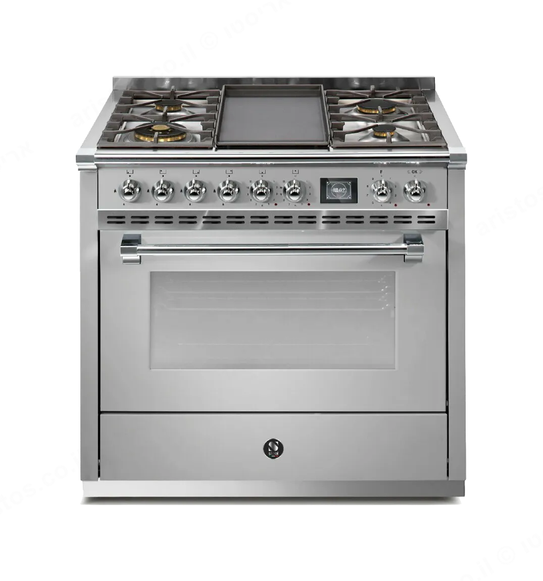 Steel תנור COMBISTEAM משולב כיריים 90 ס"מ 315 מעלות גימור נירוסטה תוצרת Steel דגם Ascot 90 INOX — תמונה 9