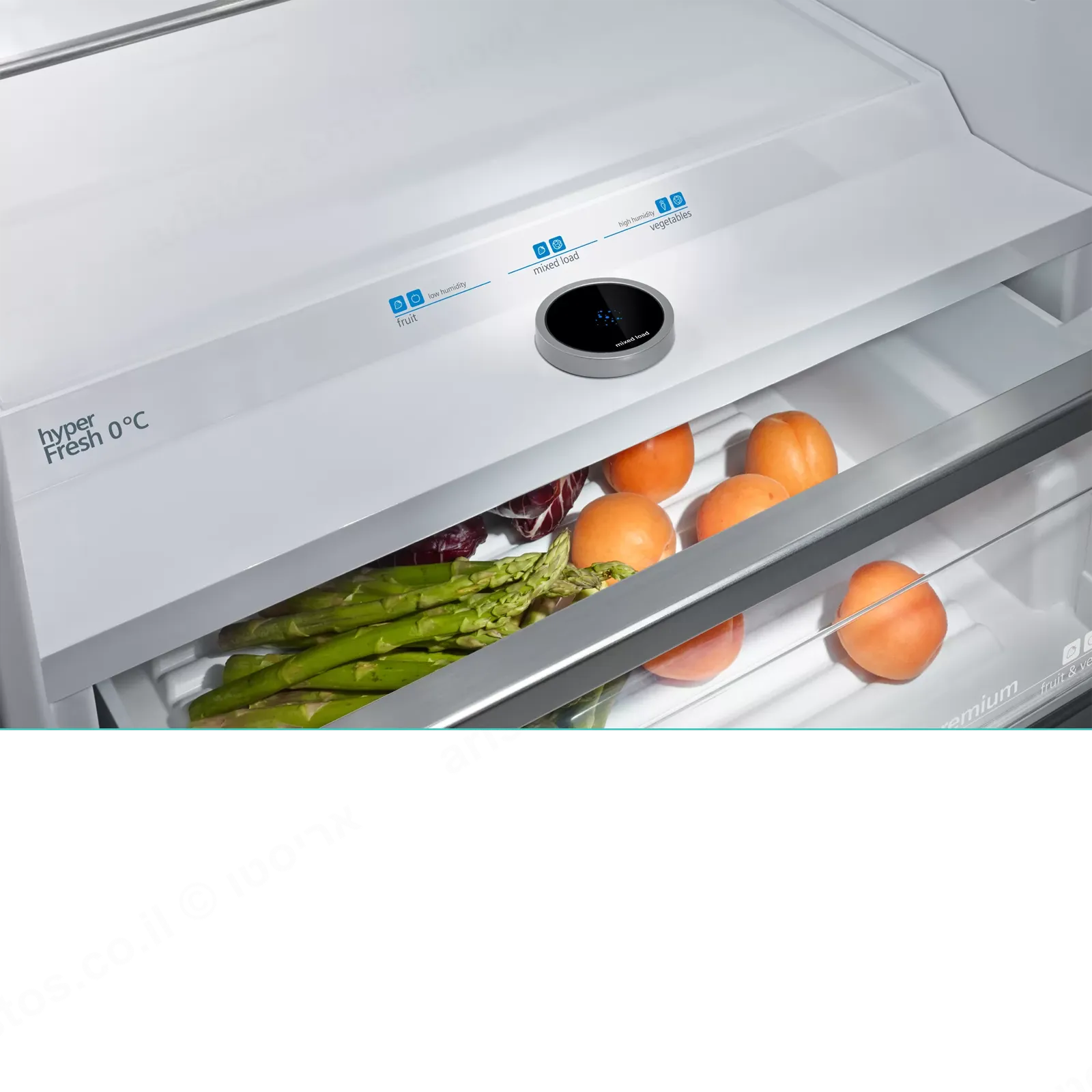 Siemens מקרר אינטגרלי מקפיא תחתון 60 ס"מ NO FROST Premium hyperFresh טריקה שקטה IQ700 תוצרת Siemens דגם KI86FPDDO — תמונה 9
