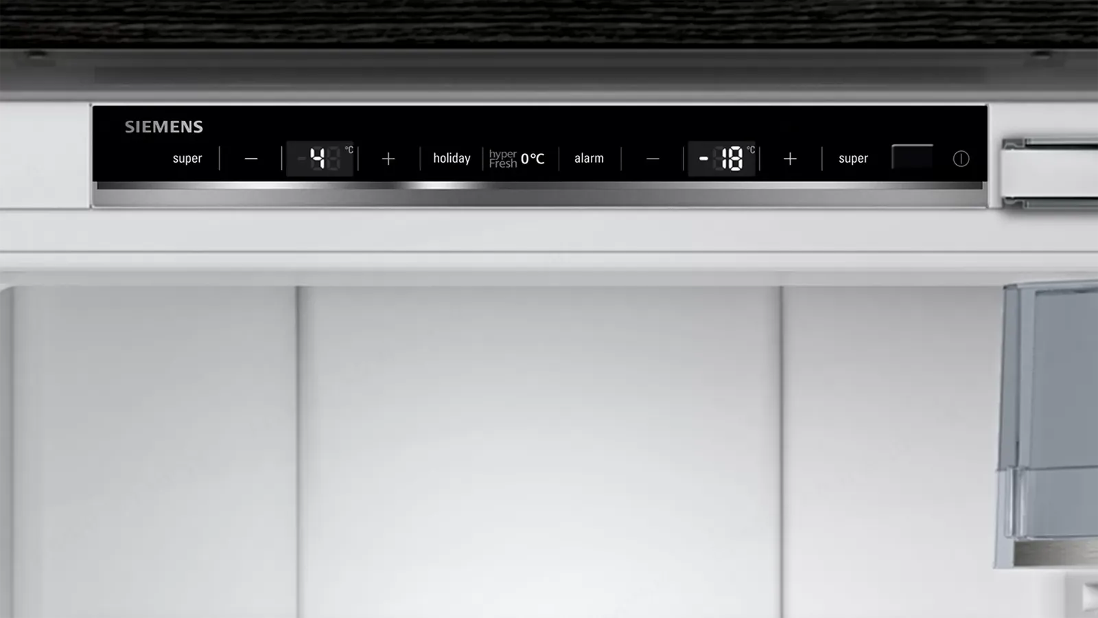 Siemens מקרר אינטגרלי מקפיא תחתון 60 ס"מ NO FROST Premium hyperFresh טריקה שקטה IQ700 תוצרת Siemens דגם KI86FPDDO — תמונה 7