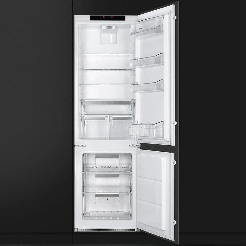 SMEG מקרר אינטגרלי מקפיא תחתון 60 ס"מ תוצרת SMEG דגם C7280NLD2P1 — תמונה 3