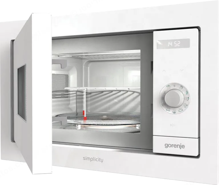Gorenje מיקרוגל אינטגרלי כולל גריל זכוכית לבנה מסדרת SIMPLICITY תוצרת Gorenje דגם BM235SYW — תמונה 2