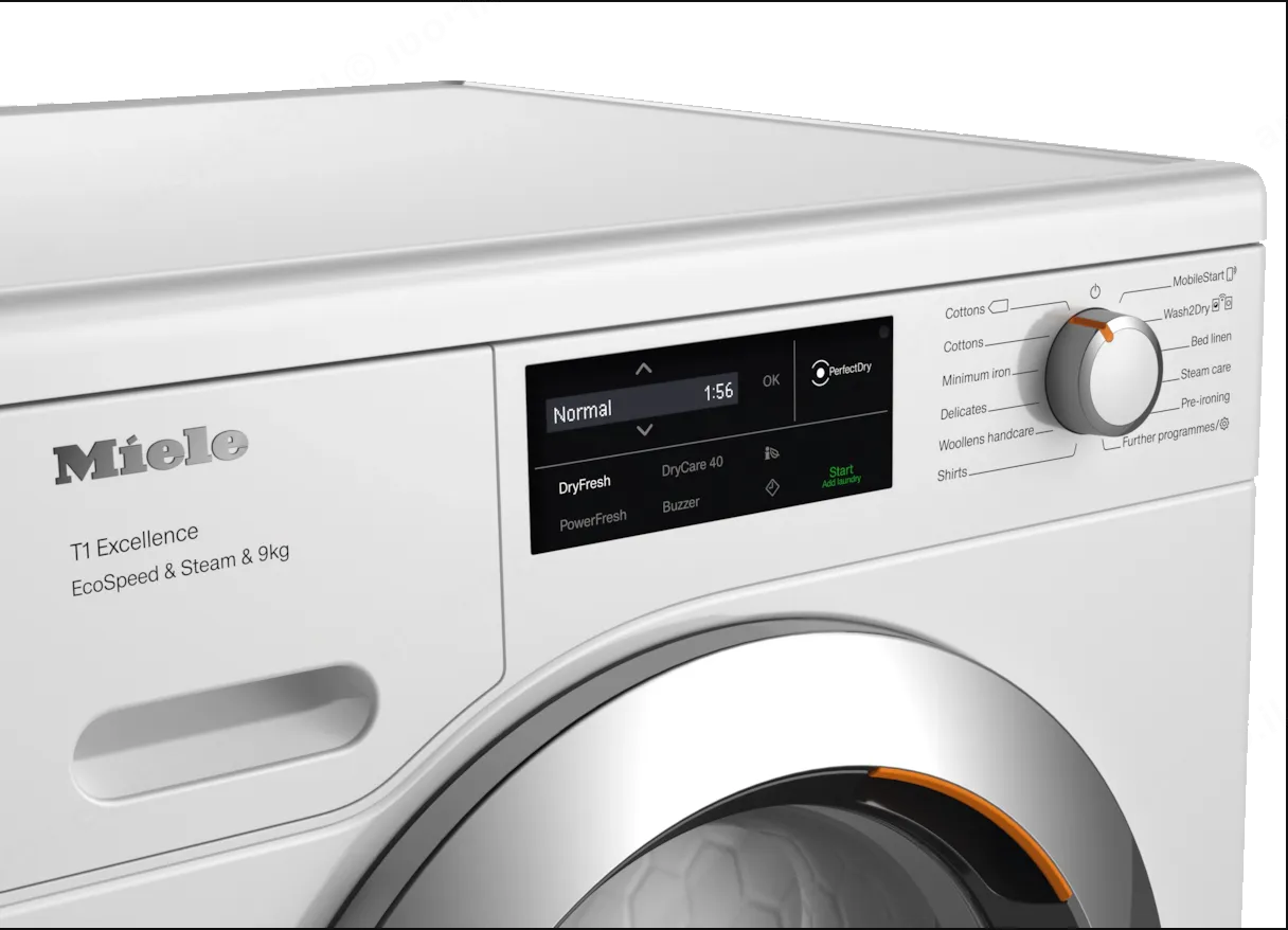 Miele מייבש כביסה 9 ק"ג קונדנסור עם משאבת חום וייבוש באדים MIELE דגם TEL 785 WP — תמונה 13