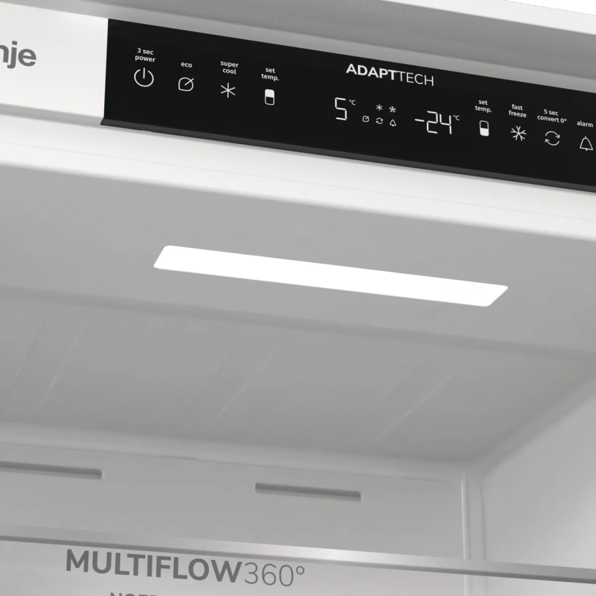 Gorenje מקרר אינטגרלי 60 ס"מ מקפיא תחתון גמיש 284 ליטר NoFrost Dual תוצרת Gorenje דגם NRKI519E41 — תמונה 7