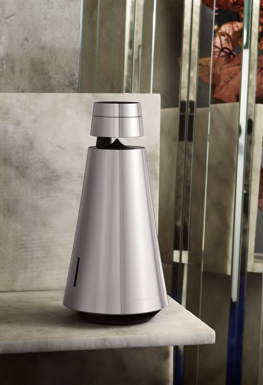 bang & olufsen רמקול Wi-Fi ביתי חכם עם עוזרת גוגל קולית נירוסטה מבית Bang & Olufsen דגם Beosound 1 Silver — תמונה 5