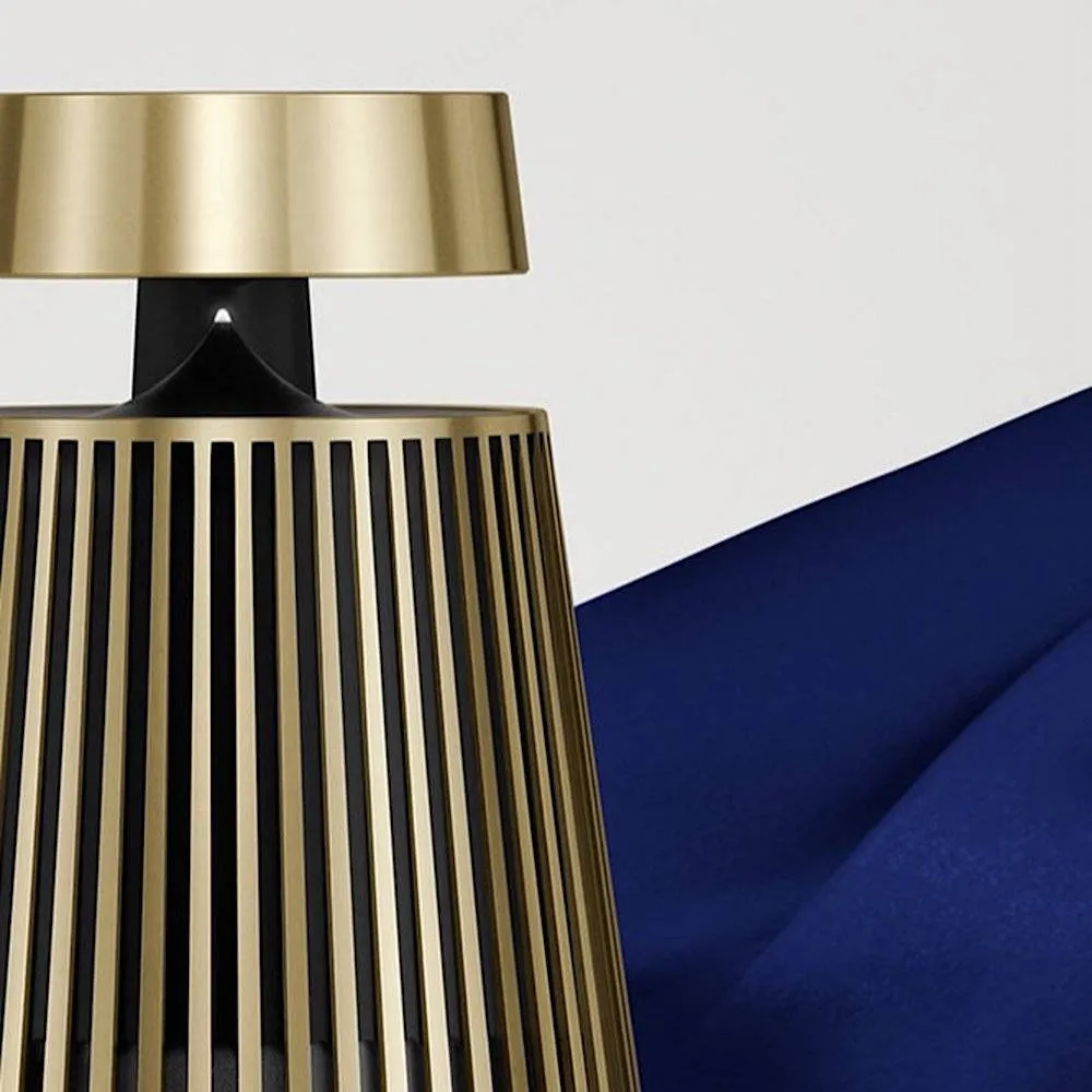 bang & olufsen רמקול עוצמתי עם טכנולוגיית העדשה האקוסטית צבע זהב מוברש מבית Bang & Olufsen דגם Beosound 2 Brass — תמונה 6