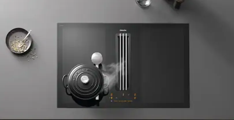 כיריים אינדוקציה 80 ס"מ PowerFlex XL בשילוב קולט אדים בנוי תוצרת Miele דגם KMDA 7476 FL