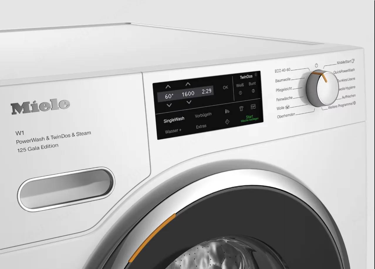 Miele מכונת כביסה פתח חזית 9 ק''ג 1600 סל"ד טיפול בקיטור PWash & TDos תוצרת Miele דגם WWI 880 WPS — תמונה 14