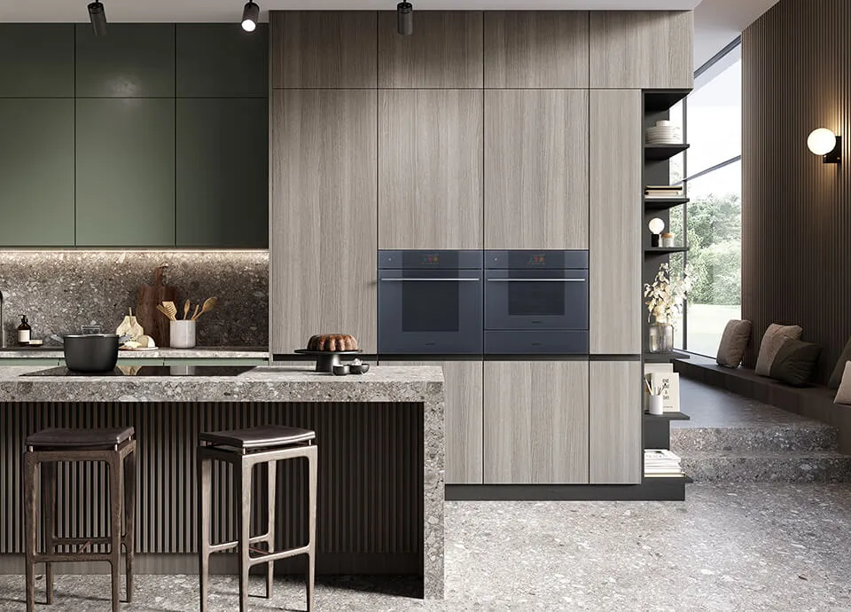 SMEG תנור בנוי 60 ס"מ AirFry טכנולוגיית Galileo גימור אפור מוברש Neptune Grey סדרת LINEA תוצרת SMEG דגם SO6102TG — תמונה 6