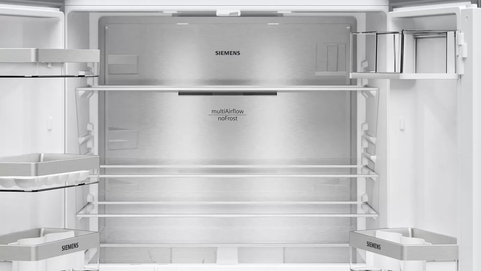 Siemens מקרר 4 דלתות 90.5 ס"מ Home Connect גימור נירוסטה שחורה תוצרת Siemens דגם KF96NAXEA — תמונה 4
