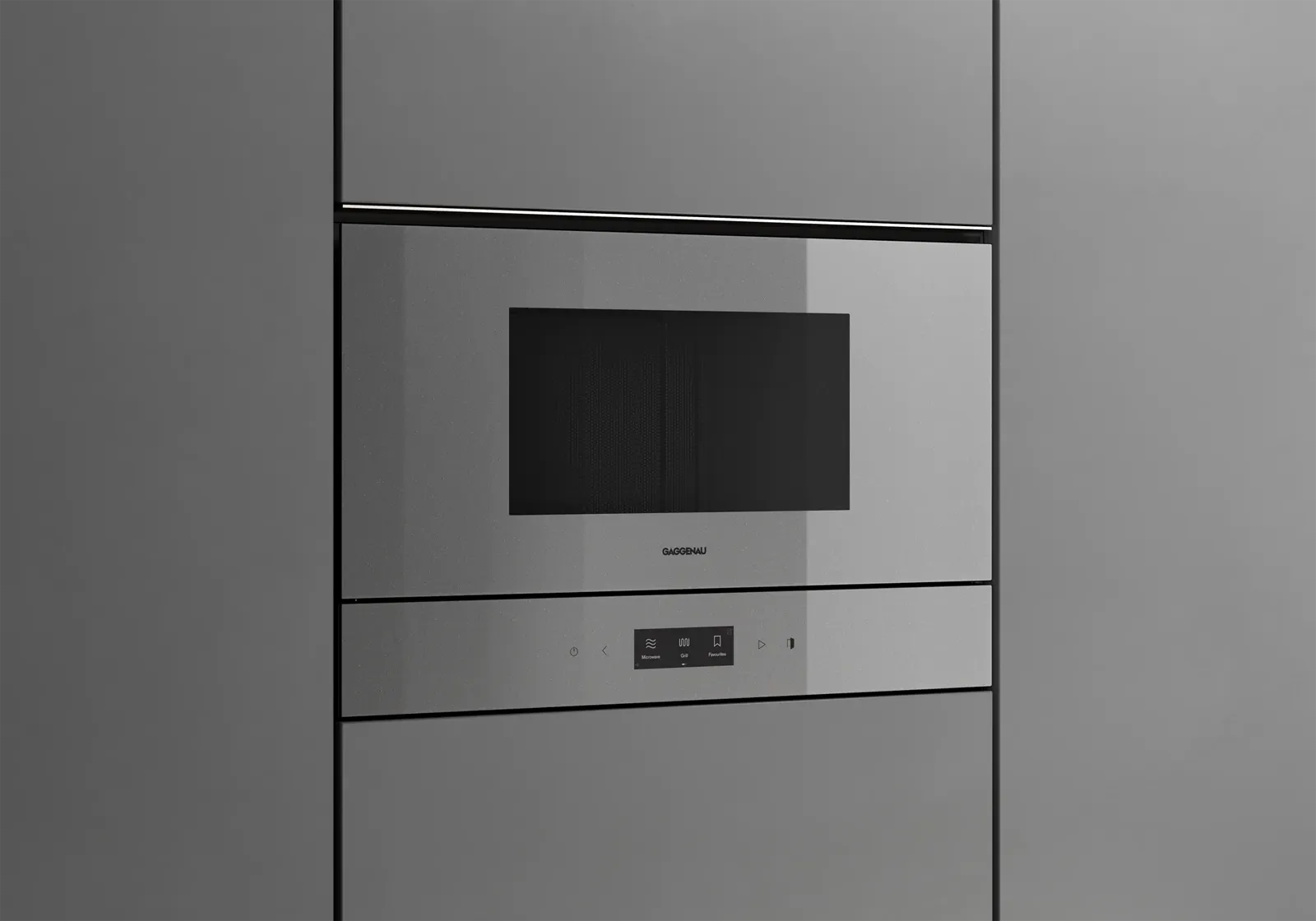 GAGGENAU מיקרוגל בנוי משולב גריל 38 ס"מ דלת צד פתיחה ימינה גימור Sterling סדרת Minimalistic תוצרת GAGGENAU דגם GM220130 — תמונה 2