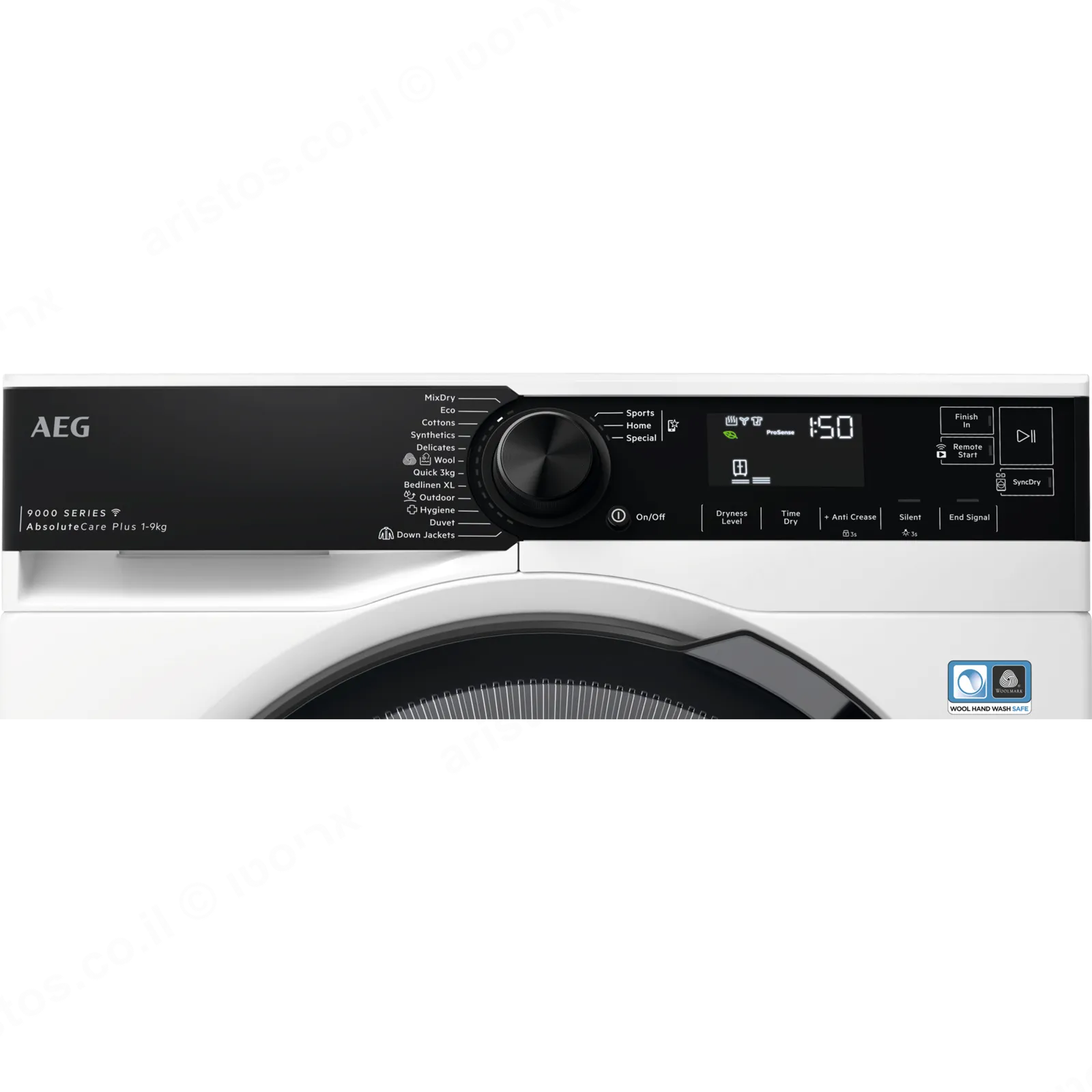 AEG מייבש כביסה 9 ק"ג ABSOLUTECARE HEAT PUMP מנוע OKOInverter סדרה 9000 תוצרת AEG דגם T9396OBCM — תמונה 4