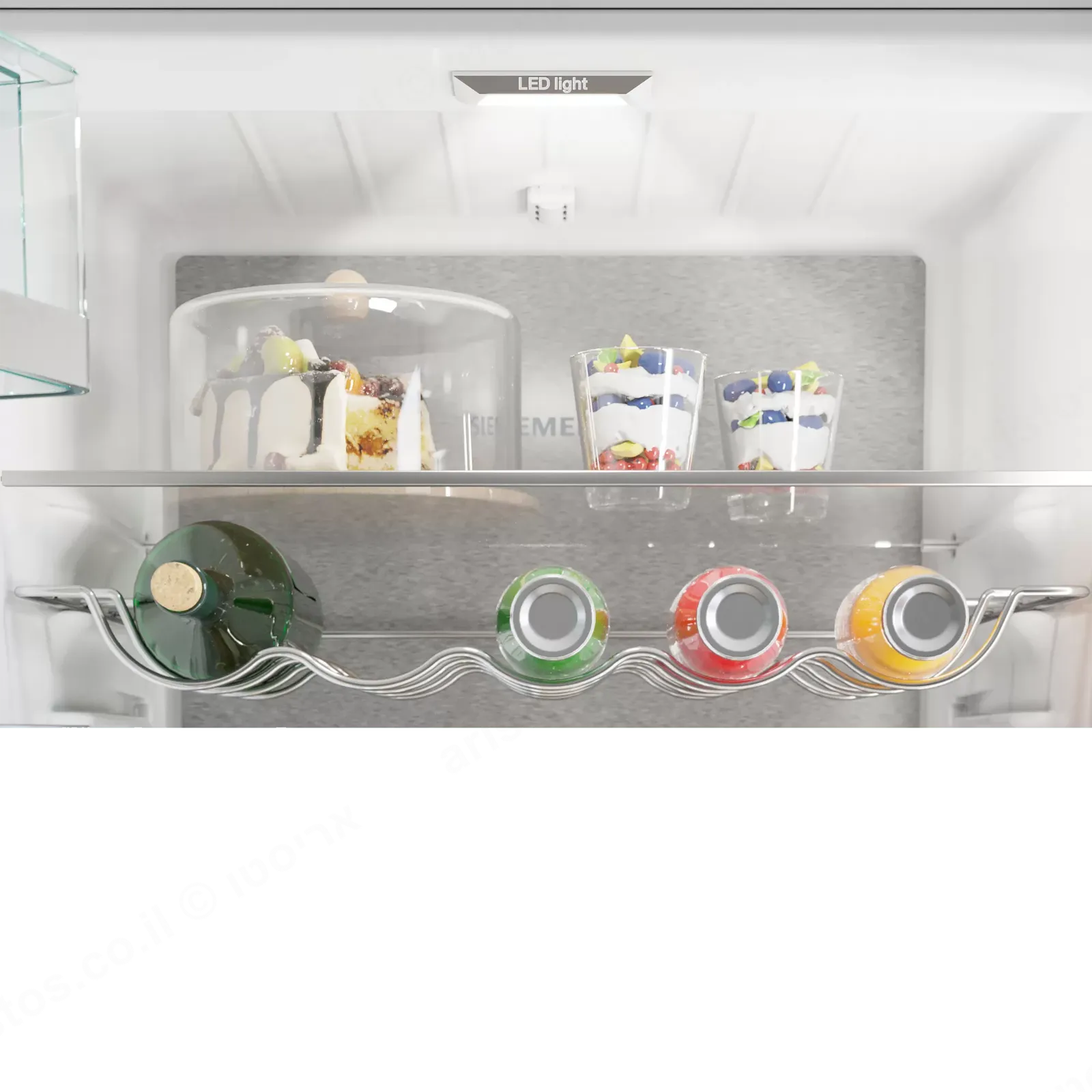 Siemens מקרר 4 דלתות 90.5 ס"מ Home Connect גימור נירוסטה שחורה תוצרת Siemens דגם KF96NAXEA — תמונה 8