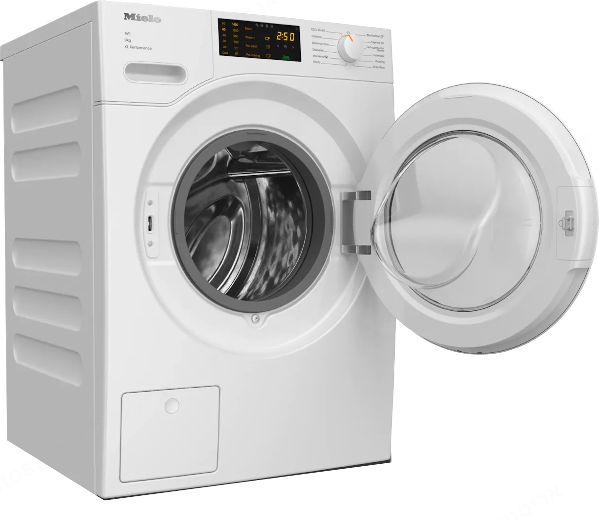 Miele מכונת כביסה פתח חזית 9 ק"ג 1400 סל"ד CapDosing תוצרת Miele דגם WWD 164 WCS — תמונה 4
