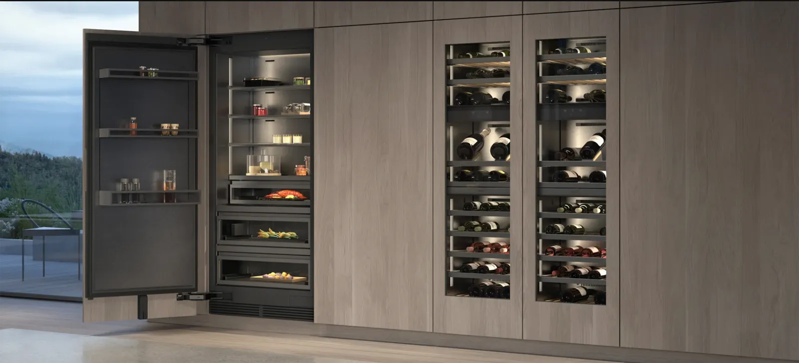 GAGGENAU מקפיא אינטגרלי 90 ס''מ עם יצרן קרח דלת Push-to-open גימור פנים נירוסטה שחורה סדרת Expressive תוצרת GAGGENAU דגם RVF497190 — תמונה 2