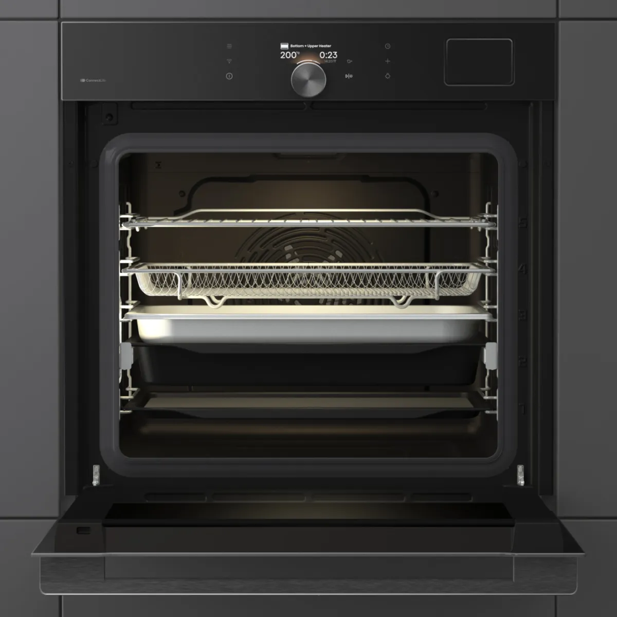Gorenje תנור בנוי 60 ס"מ בישול באדים FullSteam מצב שבת AirFry שחור מלא סדרה G800 תוצרת Gorenje דגם BFS6148B — תמונה 2