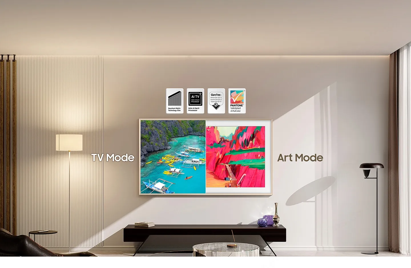 Samsung טלוויזיה חכמה 65" ‎The Frame Pro Neo-QLED 4K תוצרת Samsung דגם QE65LS03FW-PRO — תמונה 9