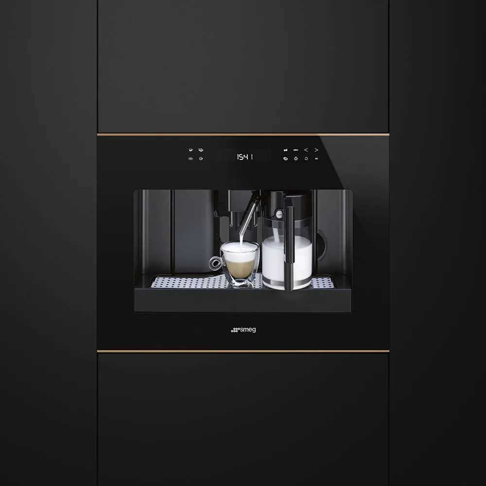 SMEG מכונת קפה אוטומטית זכוכית שחורה,מסדרת Dolce Stil Novo תוצרת SMEG דגם CMS4601NR — תמונה 2