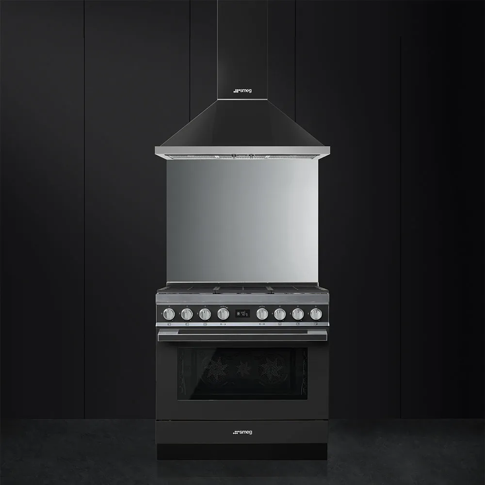 SMEG תנור משולב עם כיריים גז, מסדרת PORTOFINO בצבע שחור,תוצרת SMEG דגם CPF9GMAN — תמונה 2