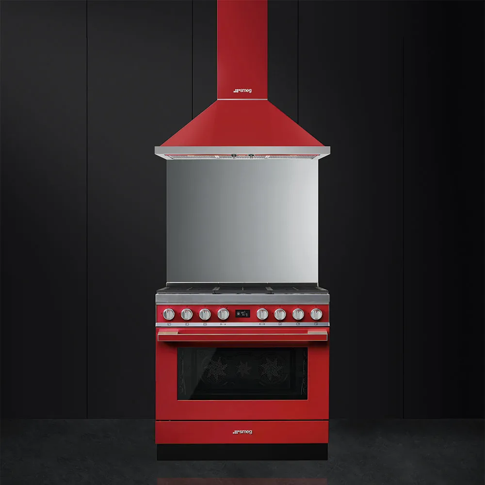 SMEG תנור משולב עם כיריים גז, מסדרת PORTOFINO בצבע אדום תוצרת SMEG דגם CPF9GMR — תמונה 2