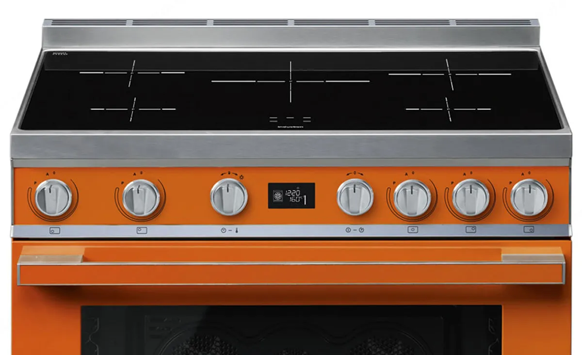 SMEG תנור פירוליטי משולב עם כיריים אינדוקציה מסדרת PORTOFINO בצבע כתום תוצרת SMEG דגם CPF9IPOR — תמונה 3